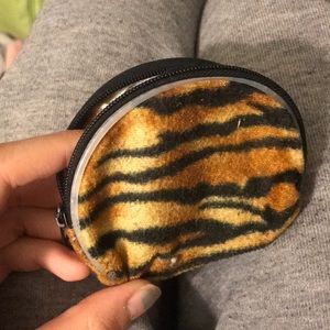 Tiger print change purse